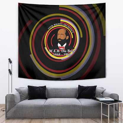 W.E.B. Du Bois Civil Rights Architect Tapestry Niagara Movement - NAACP Tribute Design - African Pride
