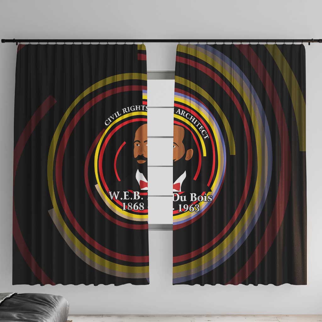 W.E.B. Du Bois Civil Rights Architect Window Curtain Niagara Movement - NAACP Tribute Design - African Pride