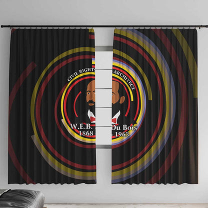 W.E.B. Du Bois Civil Rights Architect Window Curtain Niagara Movement - NAACP Tribute Design - African Pride