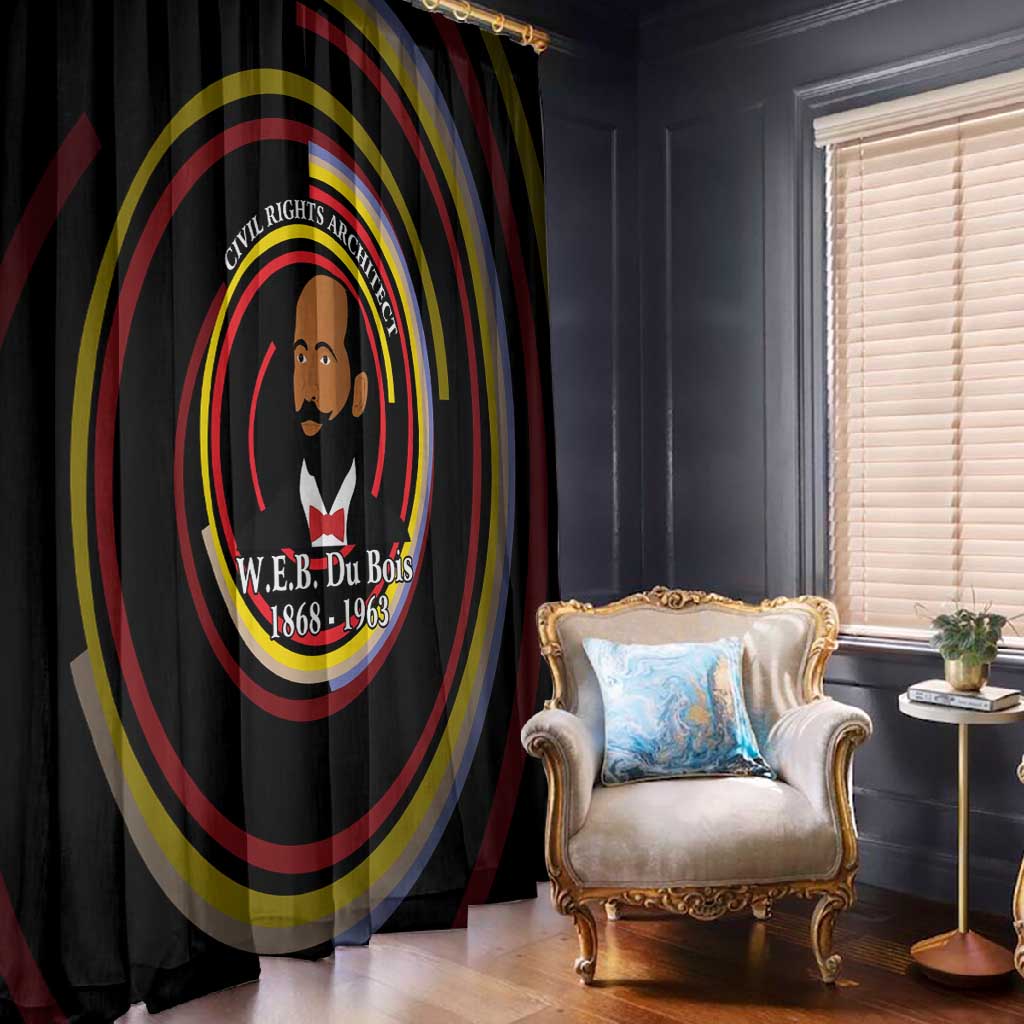 W.E.B. Du Bois Civil Rights Architect Window Curtain Niagara Movement - NAACP Tribute Design - African Pride