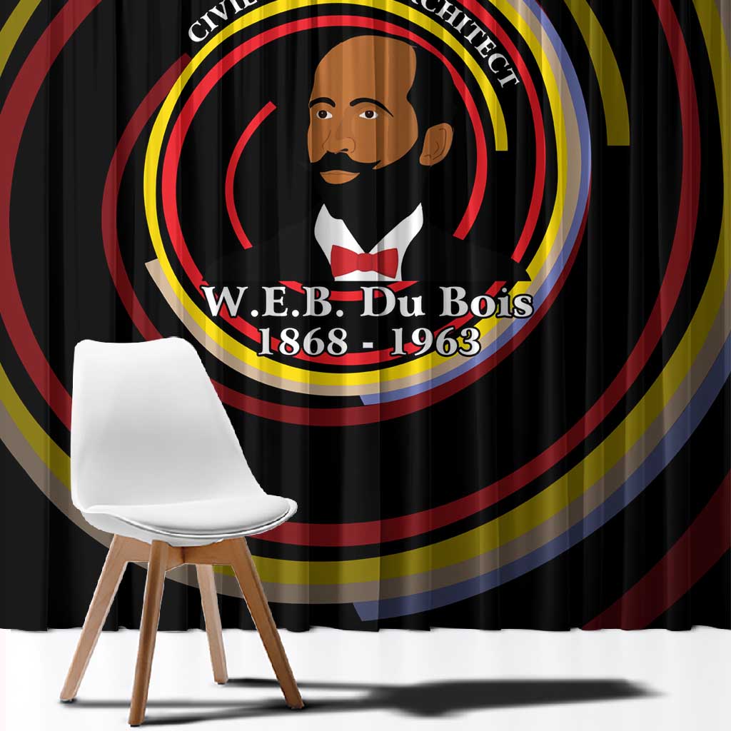 W.E.B. Du Bois Civil Rights Architect Window Curtain Niagara Movement - NAACP Tribute Design - African Pride