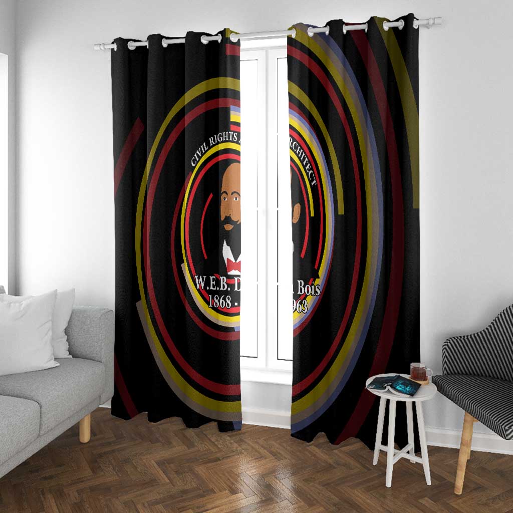 W.E.B. Du Bois Civil Rights Architect Window Curtain Niagara Movement - NAACP Tribute Design - African Pride