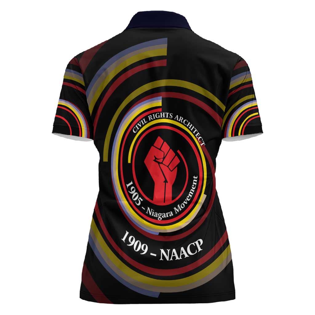 W.E.B. Du Bois Civil Rights Architect Women Polo Shirt Niagara Movement - NAACP Tribute Design TS04
