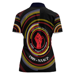 W.E.B. Du Bois Civil Rights Architect Women Polo Shirt Niagara Movement - NAACP Tribute Design TS04