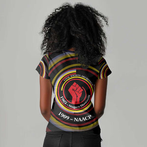 W.E.B. Du Bois Civil Rights Architect Women V-Neck T-Shirt Niagara Movement - NAACP Tribute Design TS04