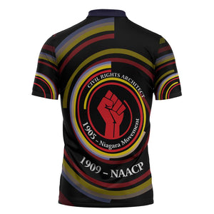 W.E.B. Du Bois Civil Rights Architect Zipper Polo Shirt Niagara Movement - NAACP Tribute Design - African Pride