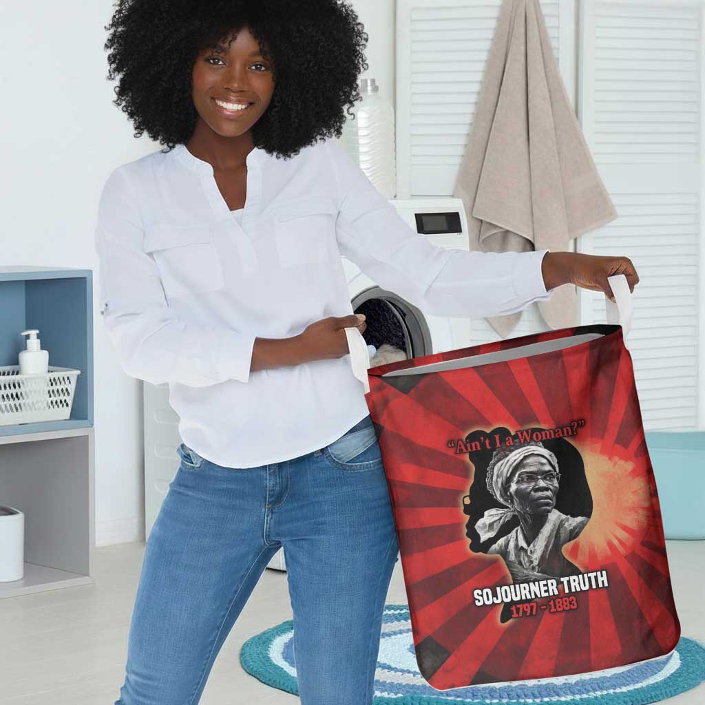 Sojourner Truth Laundry Basket Ain’t I a Woman - Akron 1851 Speech Tribute Design - African Pride