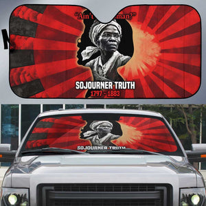 Sojourner Truth Auto Sun Shade Ain’t I a Woman - Akron 1851 Speech Tribute Design - African Pride