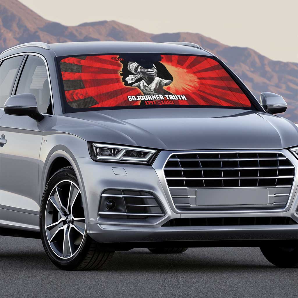 Sojourner Truth Auto Sun Shade Ain’t I a Woman - Akron 1851 Speech Tribute Design - African Pride