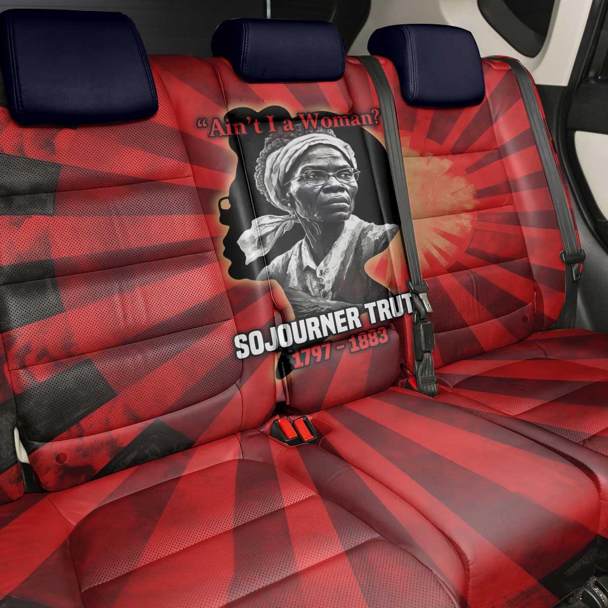 Sojourner Truth Back Car Seat Cover Ain’t I a Woman - Akron 1851 Speech Tribute Design - African Pride