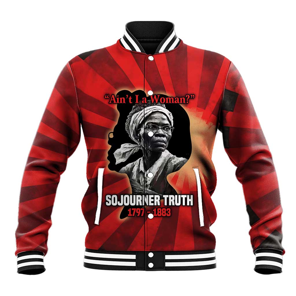 Sojourner Truth Baseball Jacket Ain’t I a Woman - Akron 1851 Speech Tribute Design - African Pride