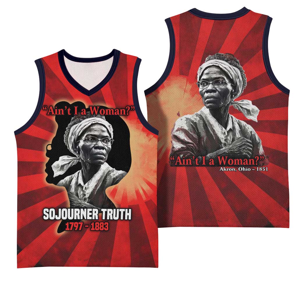 Sojourner Truth Basketball Jersey Ain’t I a Woman - Akron 1851 Speech Tribute Design - African Pride