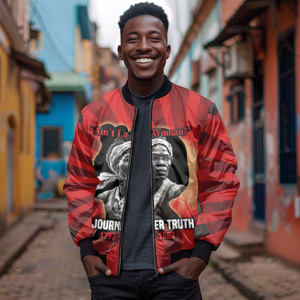 Sojourner Truth Bomber Jacket Ain’t I a Woman - Akron 1851 Speech Tribute Design - African Pride