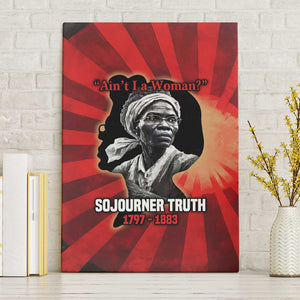 Sojourner Truth Canvas Wall Art Ain’t I a Woman - Akron 1851 Speech Tribute Design - African Pride