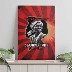 Sojourner Truth Canvas Wall Art Ain’t I a Woman - Akron 1851 Speech Tribute Design - African Pride