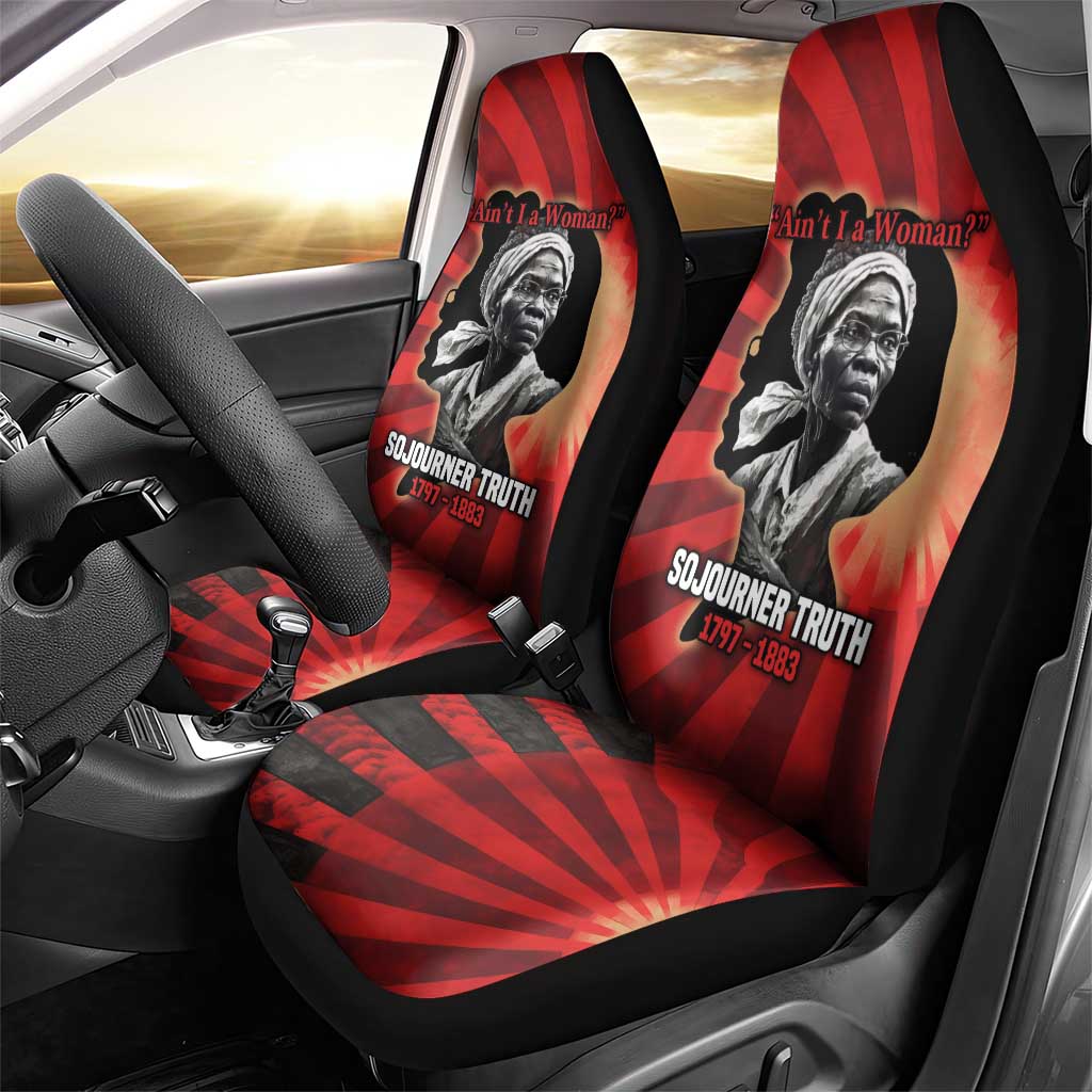 Sojourner Truth Car Seat Cover Ain’t I a Woman - Akron 1851 Speech Tribute Design - African Pride