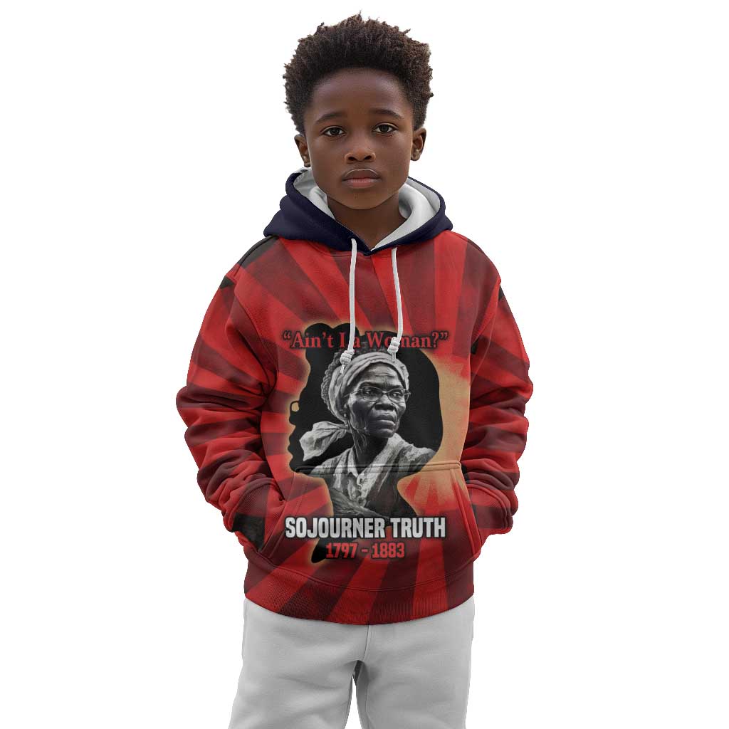 Sojourner Truth Kid Hoodie Ain’t I a Woman - Akron 1851 Speech Tribute Design - African Pride