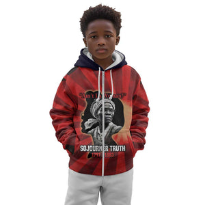 Sojourner Truth Kid Hoodie Ain’t I a Woman - Akron 1851 Speech Tribute Design - African Pride
