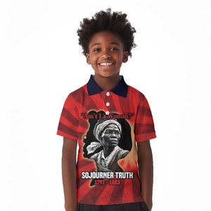 Sojourner Truth Kid Polo Shirt Aint I a Woman - Akron 1851 Speech Tribute Design TS04