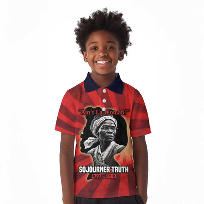 Sojourner Truth Kid Polo Shirt Aint I a Woman - Akron 1851 Speech Tribute Design TS04