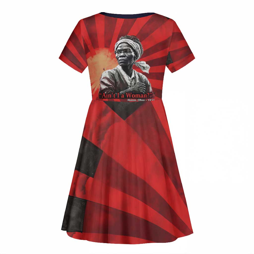 Sojourner Truth Kid Short Sleeve Dress Aint I a Woman - Akron 1851 Speech Tribute Design TS04