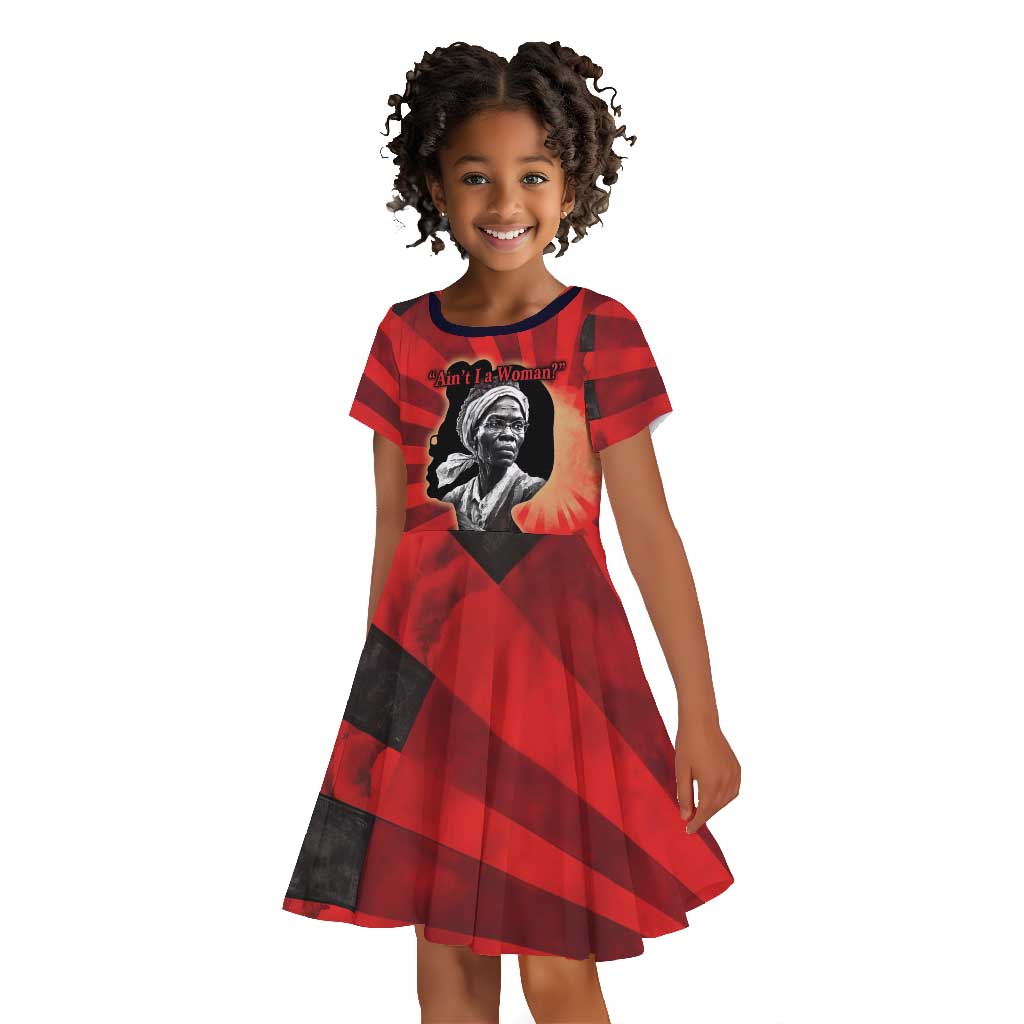 Sojourner Truth Kid Short Sleeve Dress Aint I a Woman - Akron 1851 Speech Tribute Design TS04