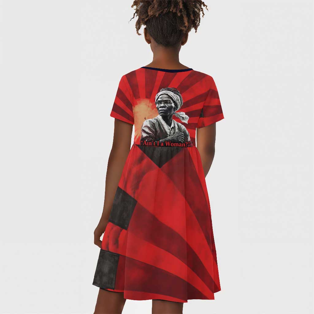 Sojourner Truth Kid Short Sleeve Dress Aint I a Woman - Akron 1851 Speech Tribute Design TS04