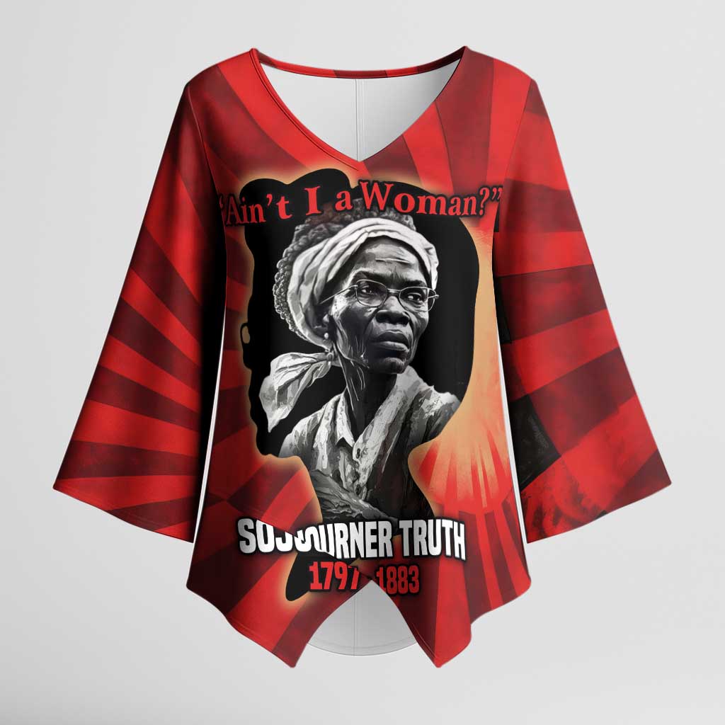 Sojourner Truth Kimono Sleeve Blouse Ain’t I a Woman - Akron 1851 Speech Tribute Design - African Pride
