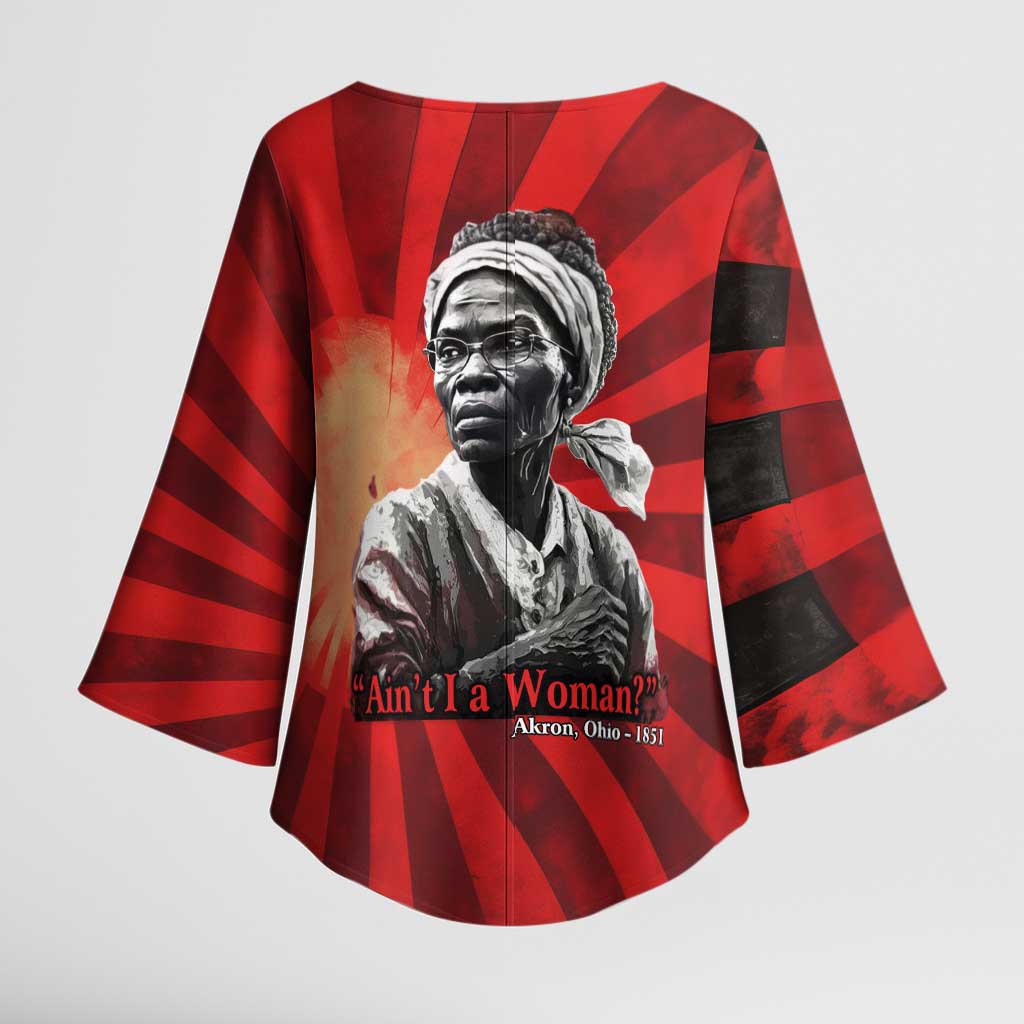 Sojourner Truth Kimono Sleeve Blouse Ain’t I a Woman - Akron 1851 Speech Tribute Design - African Pride