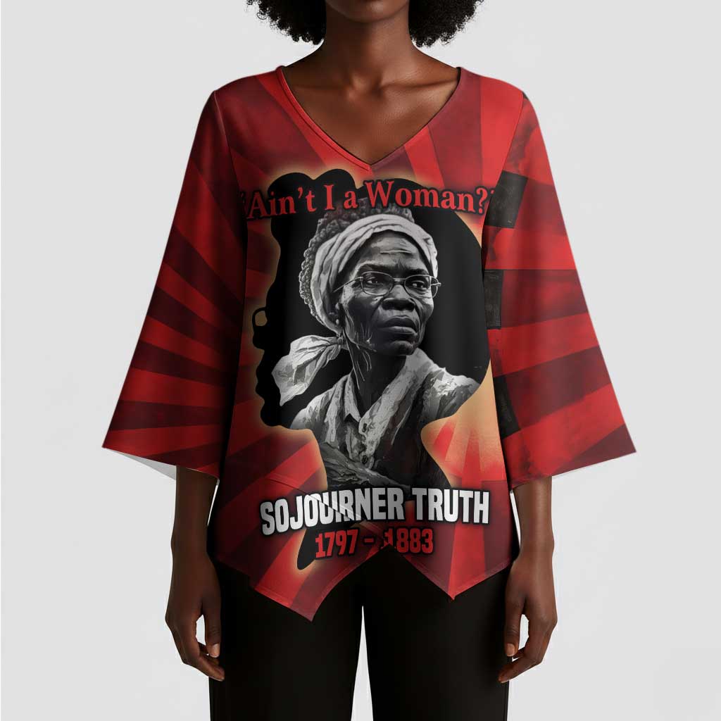 Sojourner Truth Kimono Sleeve Blouse Ain’t I a Woman - Akron 1851 Speech Tribute Design - African Pride