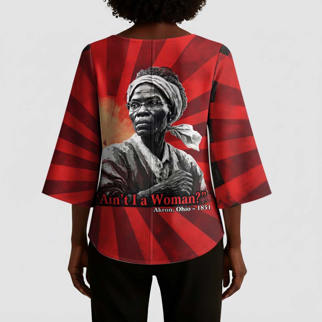 Sojourner Truth Kimono Sleeve Blouse Ain’t I a Woman - Akron 1851 Speech Tribute Design - African Pride