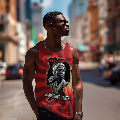 Sojourner Truth Men Tank Top Ain’t I a Woman - Akron 1851 Speech Tribute Design - African Pride