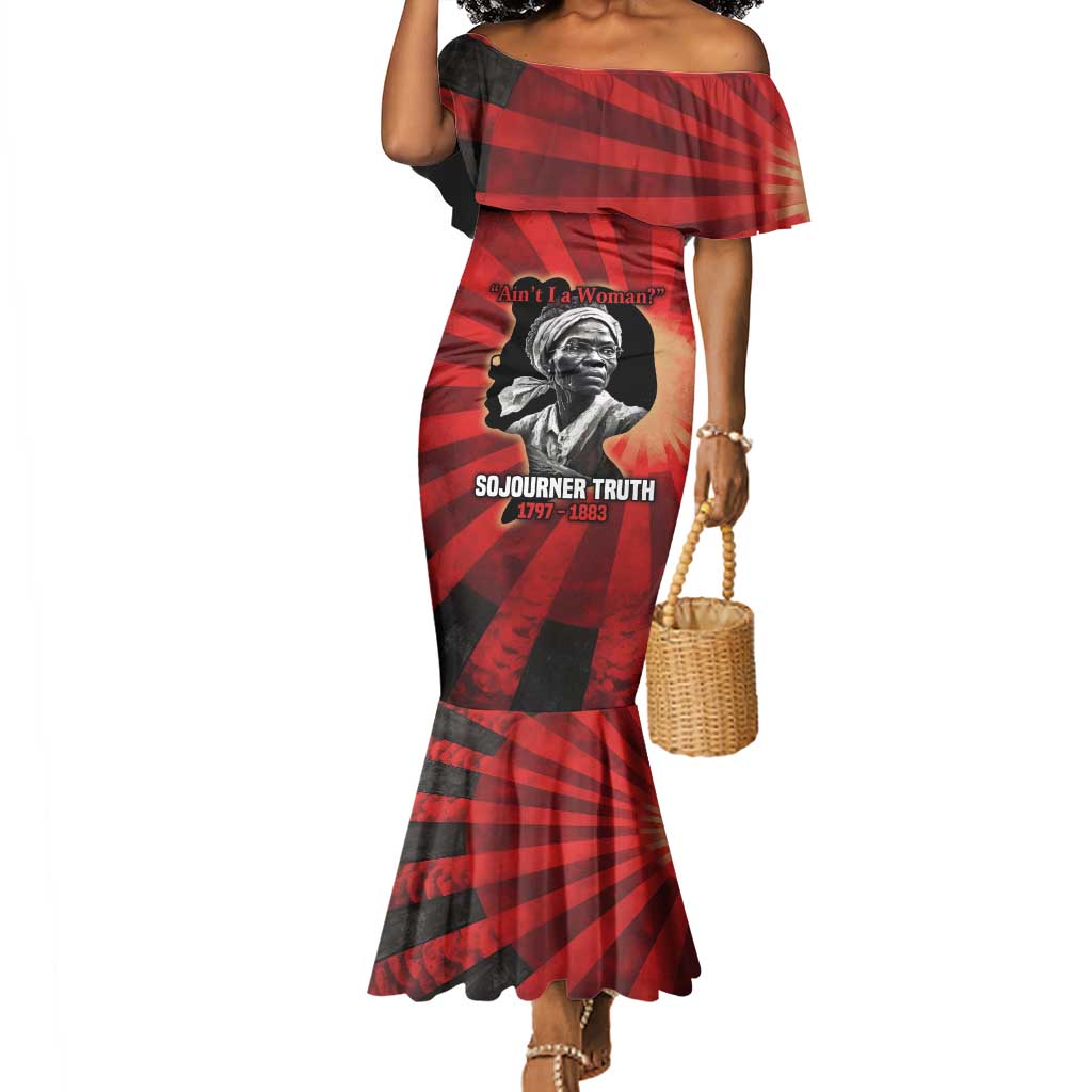 Sojourner Truth Mermaid Dress Ain’t I a Woman - Akron 1851 Speech Tribute Design - African Pride