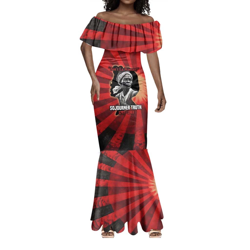 Sojourner Truth Mermaid Dress Ain’t I a Woman - Akron 1851 Speech Tribute Design - African Pride