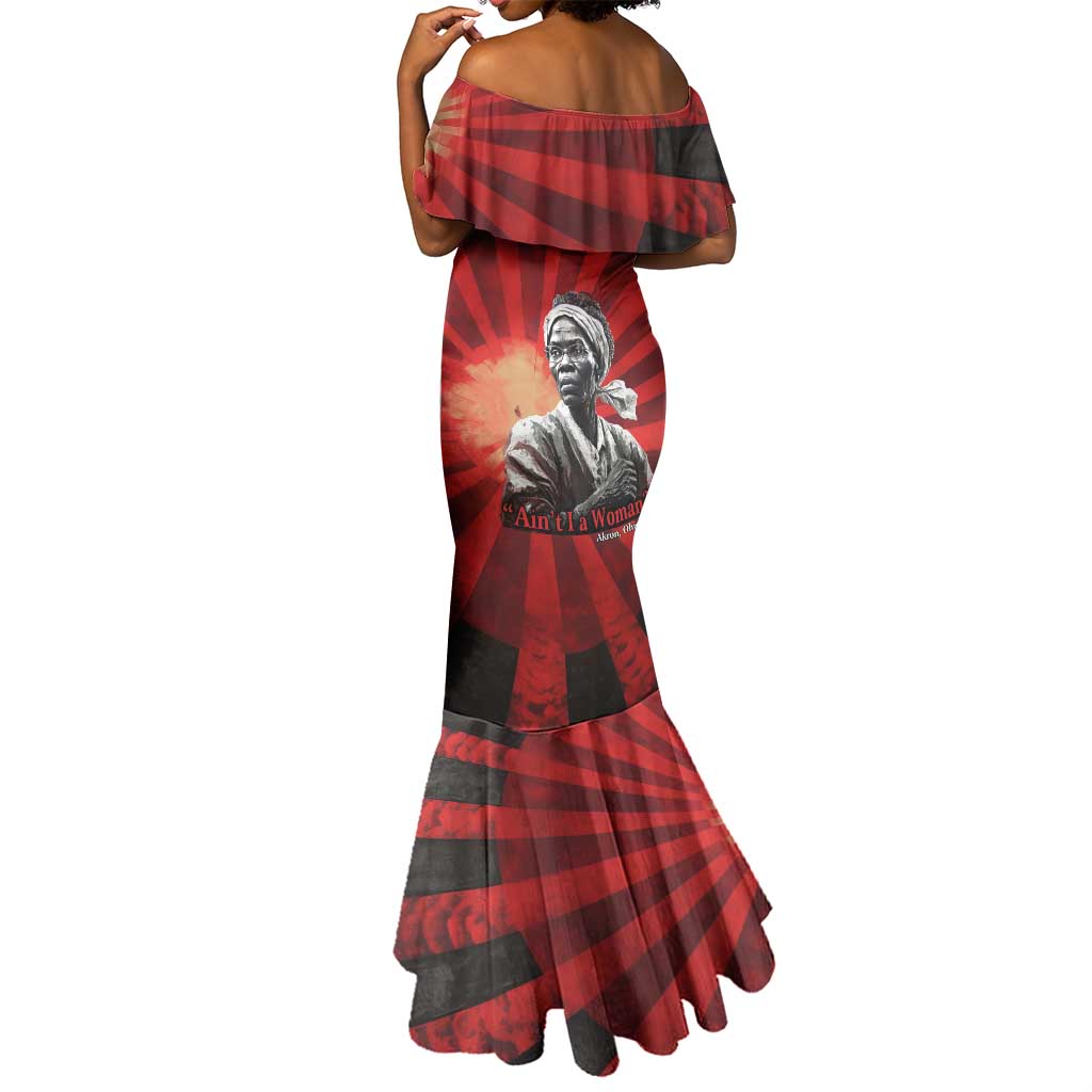 Sojourner Truth Mermaid Dress Ain’t I a Woman - Akron 1851 Speech Tribute Design - African Pride