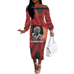 Sojourner Truth Off The Shoulder Long Sleeve Dress Ain’t I a Woman - Akron 1851 Speech Tribute Design - African Pride