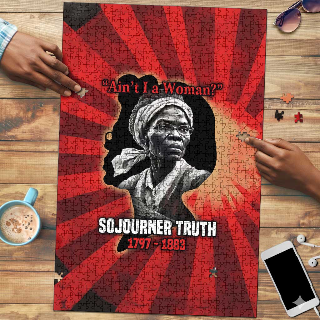Sojourner Truth Puzzle Ain’t I a Woman - Akron 1851 Speech Tribute Design - African Pride