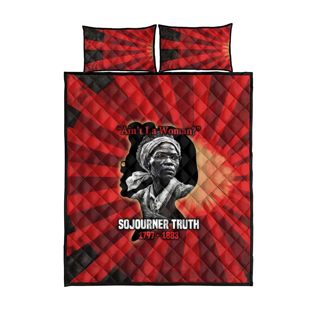 Sojourner Truth Quilt Bed Set Ain’t I a Woman - Akron 1851 Speech Tribute Design - African Pride