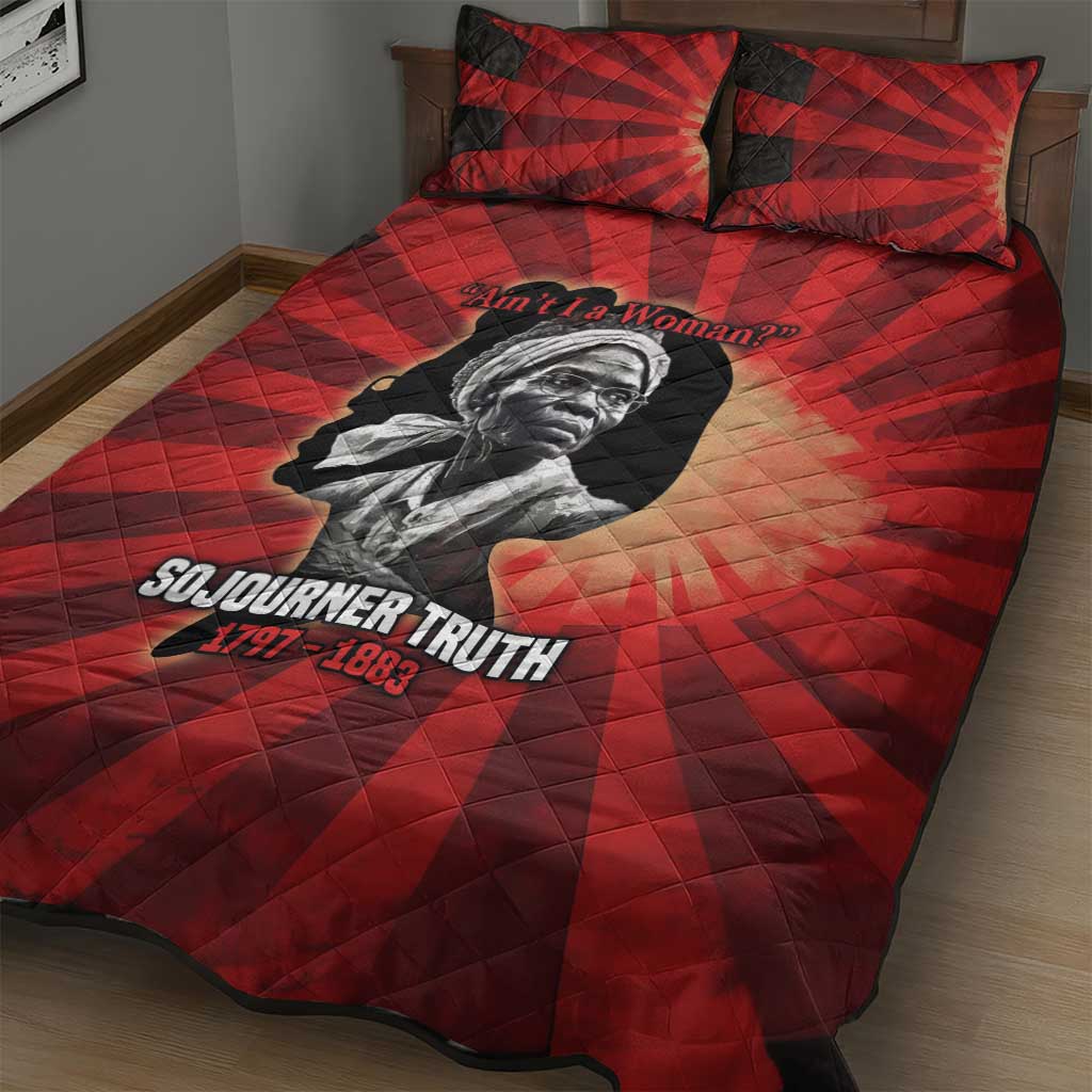 Sojourner Truth Quilt Bed Set Ain’t I a Woman - Akron 1851 Speech Tribute Design - African Pride
