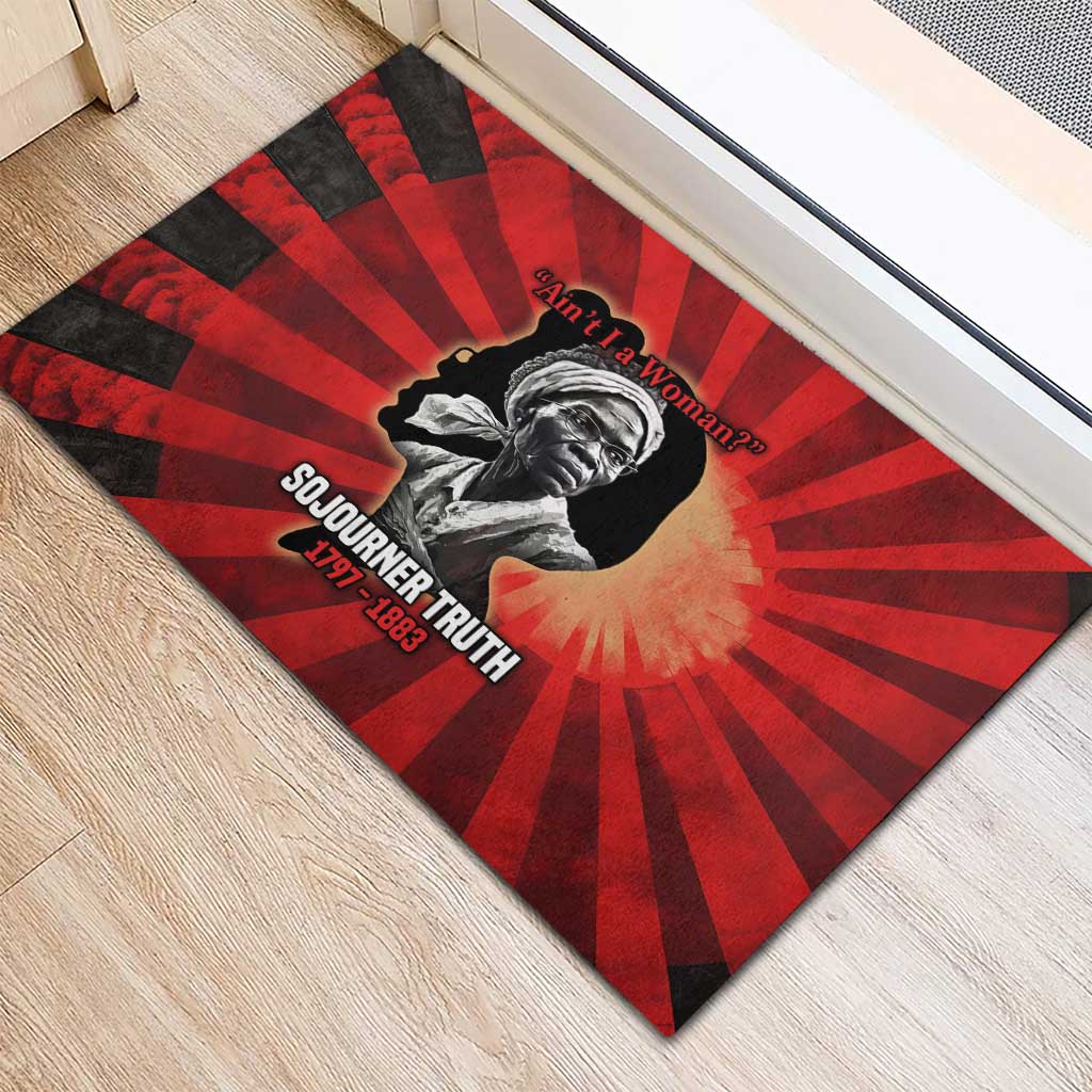 Sojourner Truth Rubber Doormat Ain’t I a Woman - Akron 1851 Speech Tribute Design - African Pride