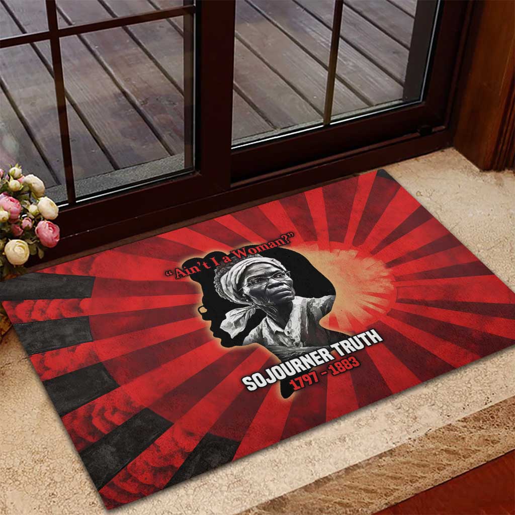Sojourner Truth Rubber Doormat Ain’t I a Woman - Akron 1851 Speech Tribute Design - African Pride