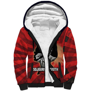 Sojourner Truth Sherpa Hoodie Ain’t I a Woman - Akron 1851 Speech Tribute Design - African Pride