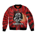 Sojourner Truth Sleeve Zip Bomber Jacket Ain’t I a Woman - Akron 1851 Speech Tribute Design - African Pride
