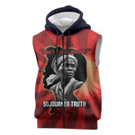 Sojourner Truth Sleeveless Zip Hoodie Ain’t I a Woman - Akron 1851 Speech Tribute Design - African Pride