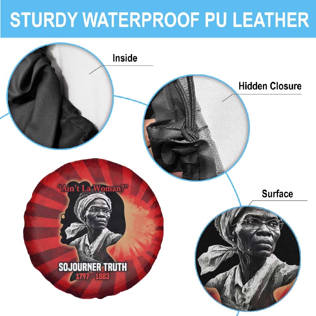 Sojourner Truth Spare Tire Cover Ain’t I a Woman - Akron 1851 Speech Tribute Design - African Pride