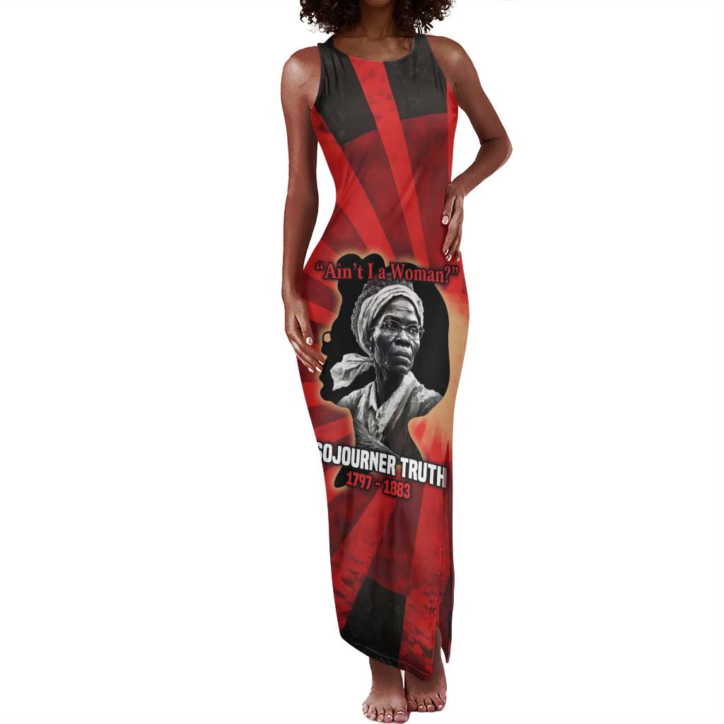 Sojourner Truth Tank Maxi Dress Ain’t I a Woman - Akron 1851 Speech Tribute Design - African Pride