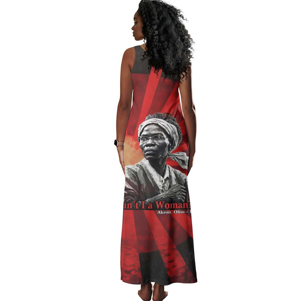 Sojourner Truth Tank Maxi Dress Ain’t I a Woman - Akron 1851 Speech Tribute Design - African Pride