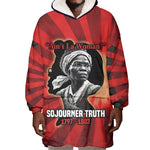 Sojourner Truth Wearable Blanket Hoodie Ain’t I a Woman - Akron 1851 Speech Tribute Design - African Pride