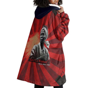 Sojourner Truth Wearable Blanket Hoodie Ain’t I a Woman - Akron 1851 Speech Tribute Design - African Pride