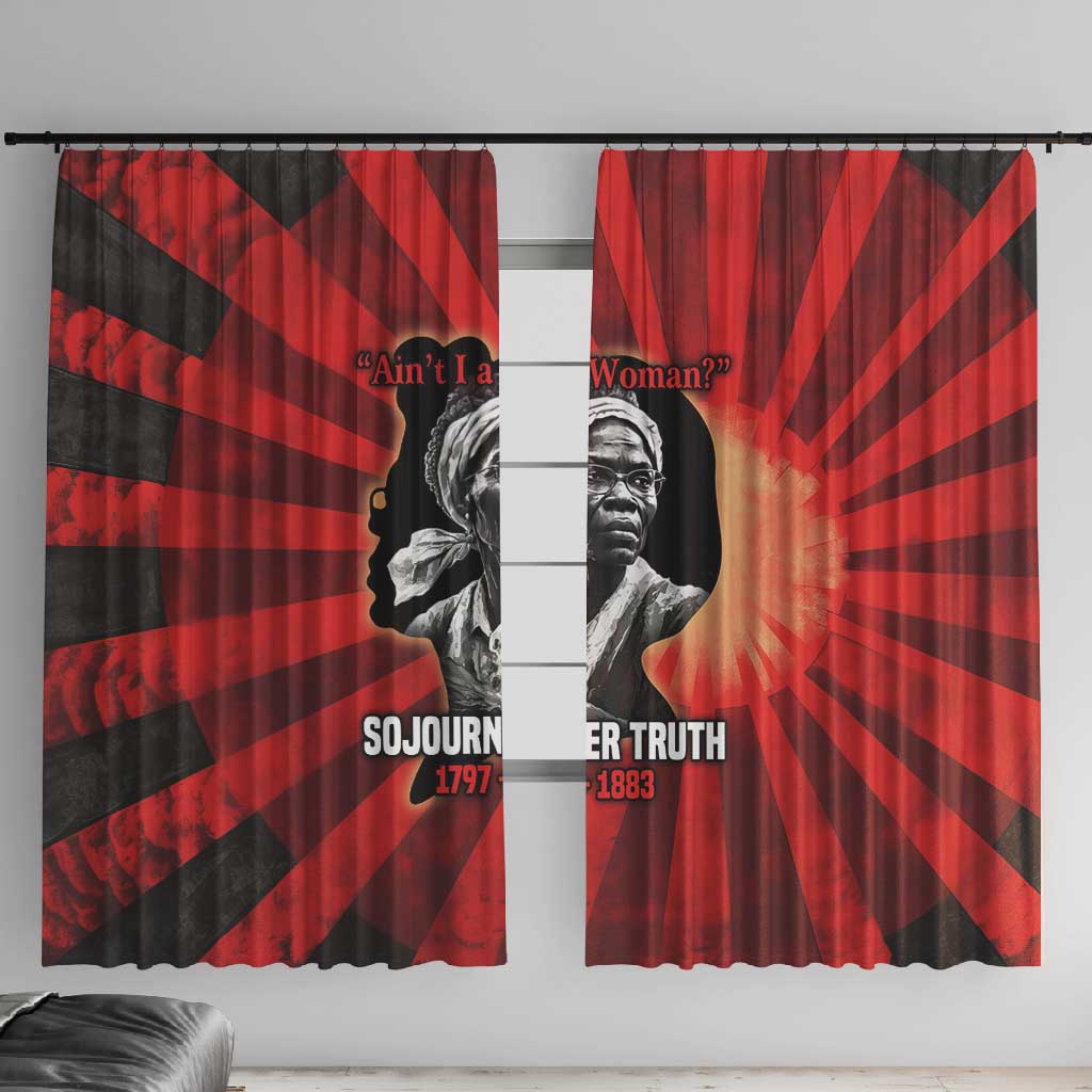 Sojourner Truth Window Curtain Ain’t I a Woman - Akron 1851 Speech Tribute Design - African Pride